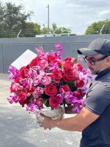Majestic Blooms in Vase - Image 2