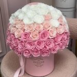 50 Preserved Roses "Hatbox"
