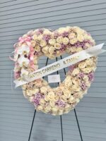 Roses and baby's breath Heart Wreath - Image 6