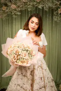Ori’s baby’s breath & roses bouquet - Image 2