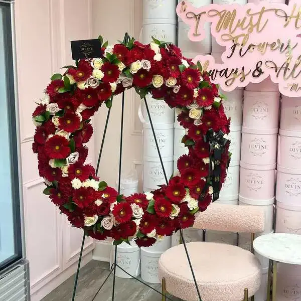 Condolences Gerbera Wreath