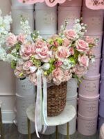 Blushing Lime Garden – Basket Arrangement - Image 3