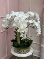 Large Silk Arrangement in glass vase - Image 2