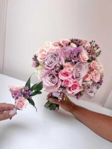 Pastel Bloom Bridal Bouquet - Image 3