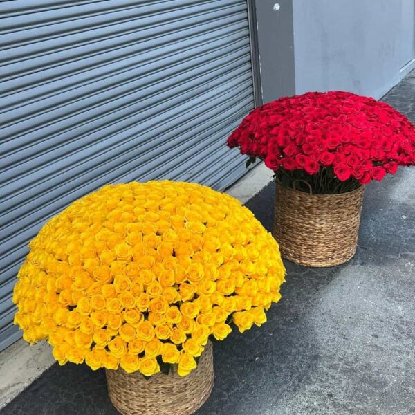 Lujo 1500 Rosas en 3 Canastas de Diseñador - Image 2