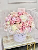 Deluxe Pink Bloom Hat Box - Image 2
