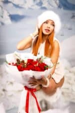 Holiday Red Rose Bouquet - Image 3