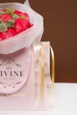 Peonies bouquet in Signature bag - Image 2