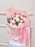 Peonies bouquet in Signature bag - Image 8