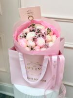 Peonies bouquet in Signature bag - Image 6