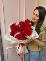 Reflexed Red Rose Elegance Bouquet - Image 2