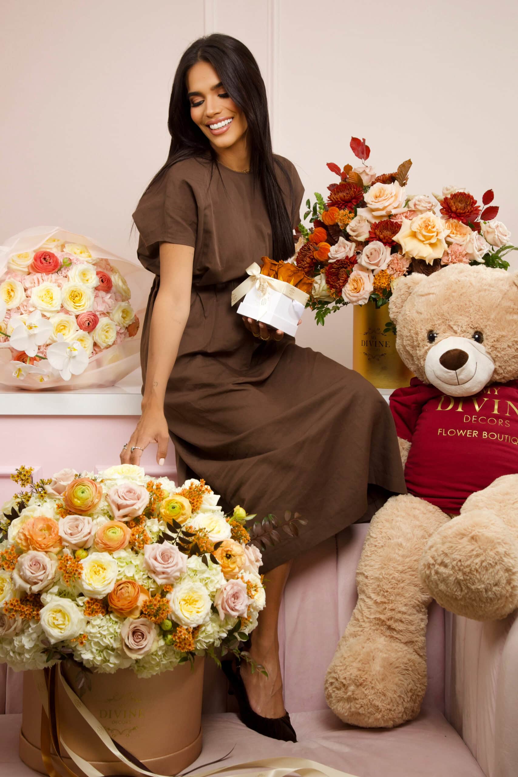 Ramos de flores y Oso de peluche My Divine Decors