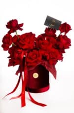 Classic Reflexed Red Rose Velvet Box - Image 2