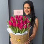The Pink Garden Tulip Basket