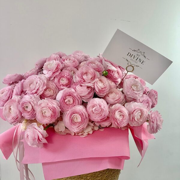 Pink Ranunculus Dream Basket