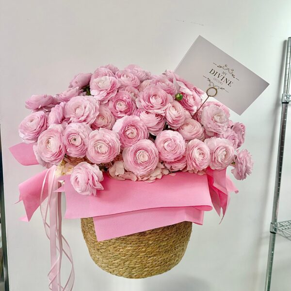 Pink Ranunculus Dream Basket