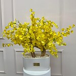 Yellow Oncidium Orchid Silk Arrangement