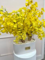 Yellow Oncidium Orchid Silk Arrangement - Image 2