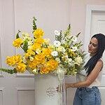 Golden Garden Tall Grand Hat Box