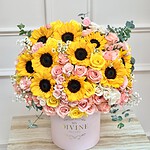 Sunflower Garden Hat Box