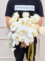 The Orchid Grace Bridal Bouquet & Boutonniere Collection