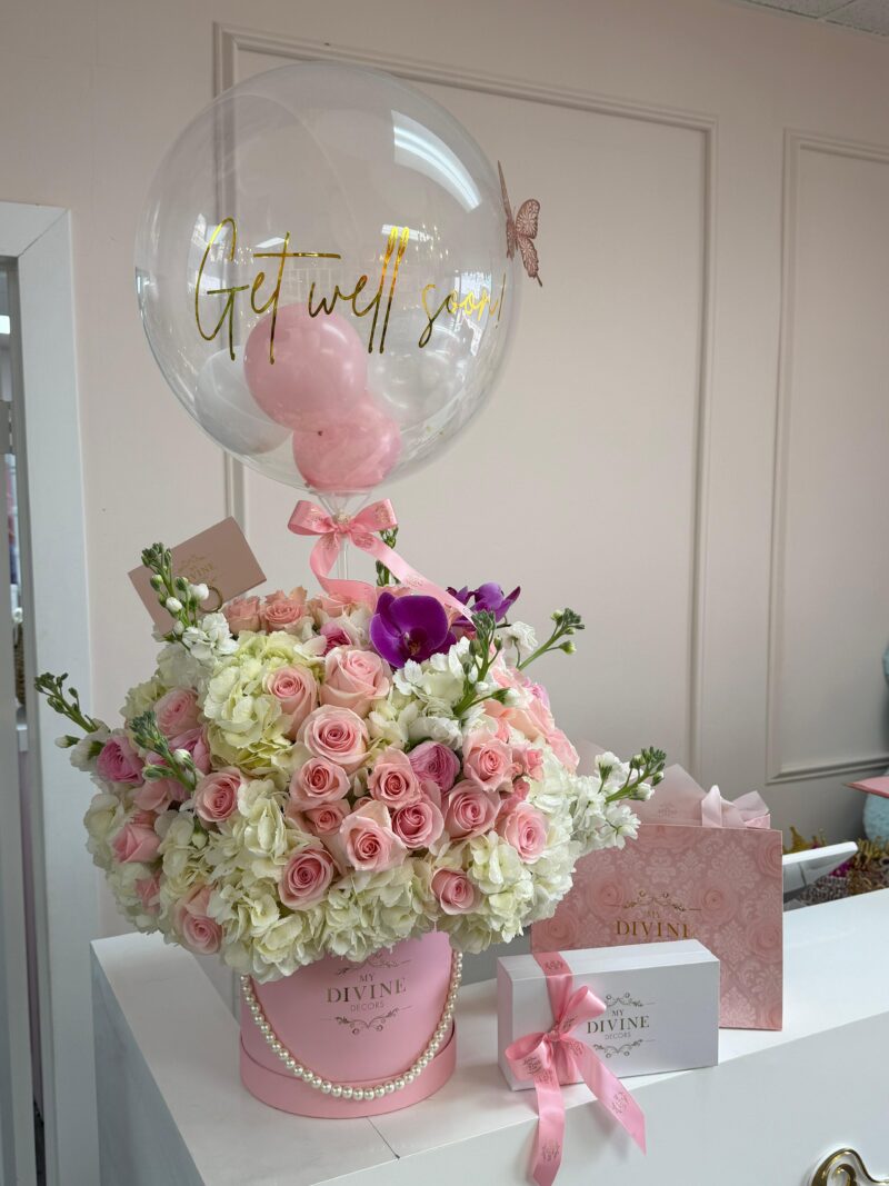 Arreglo de flores para desear pronta recuperación entregado en un hospital de Miami