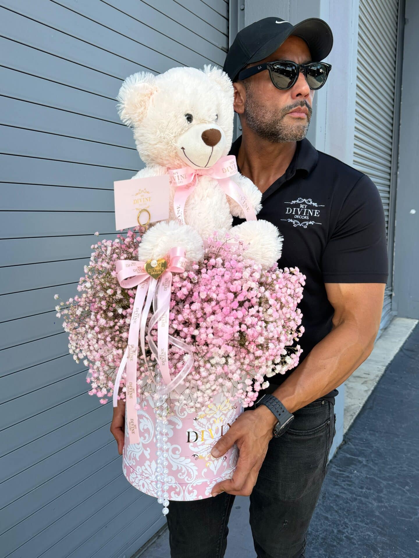 teddy-bear-pink-babys-breath-signature-box-1 Teddy Bear & Pink Baby’s Breath Signature Box