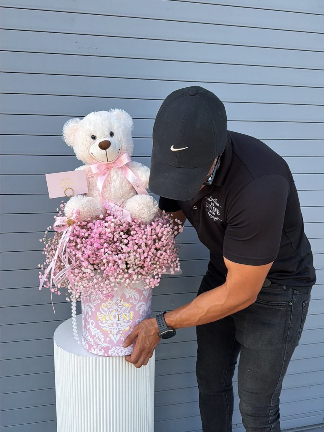 teddy-bear-pink-babys-breath-signature-box-5 Teddy Bear & Pink Baby’s Breath Signature Box