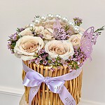 Lavender Rose Basket