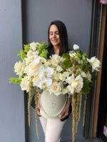 Pearl Cream Garden Hat Box