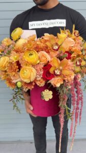 Flower arrangement by My Divine Decors on Instagram