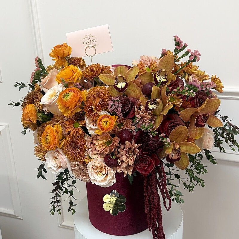 Caja Sombrero Romance de Otoño