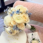 Blue Ivory Elegance Bridal Bouquet