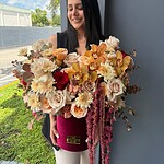 Burgundy Garden Hat Box