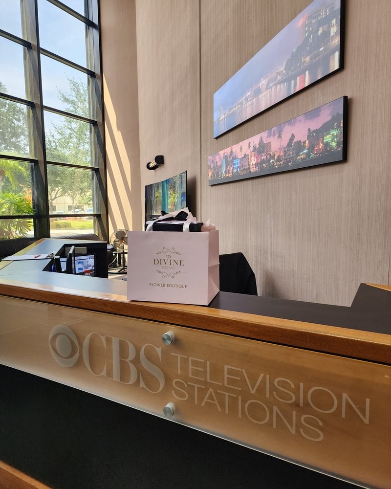 My Divine Decors gift bag delivered to the CBS Television Stations reception in Miami