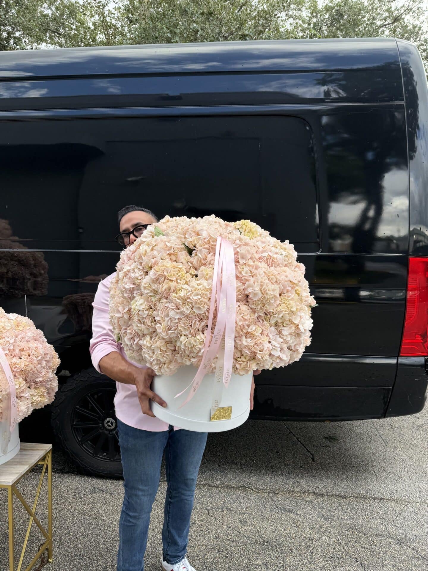 Hydrangeas Grand Deluxe Box Delivery Hydrangeas Grand Deluxe Box ready for same-day delivery