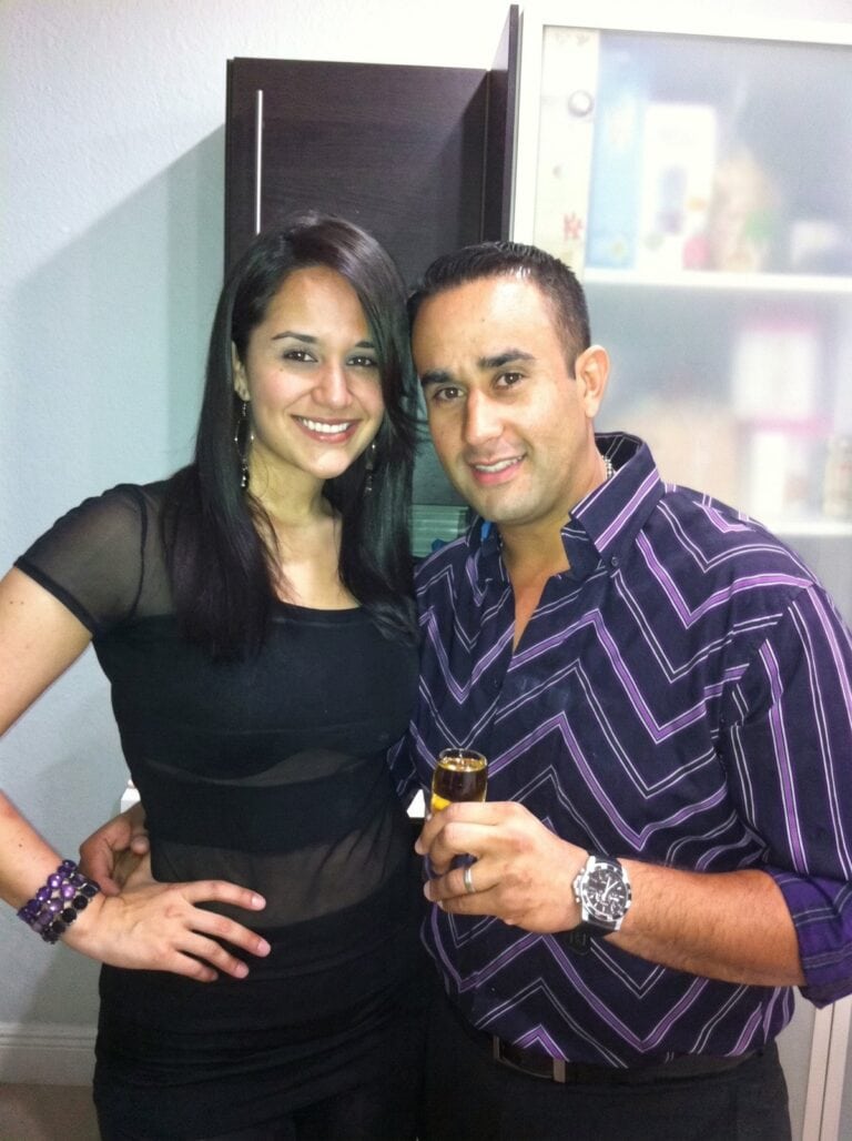 Jessica and Nelson on a night out, years before the shop
