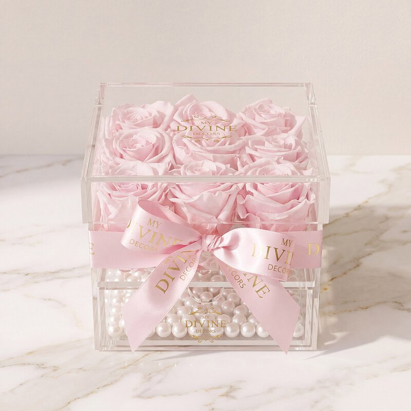 Jewel Acrylic Box Collection - 9 Roses