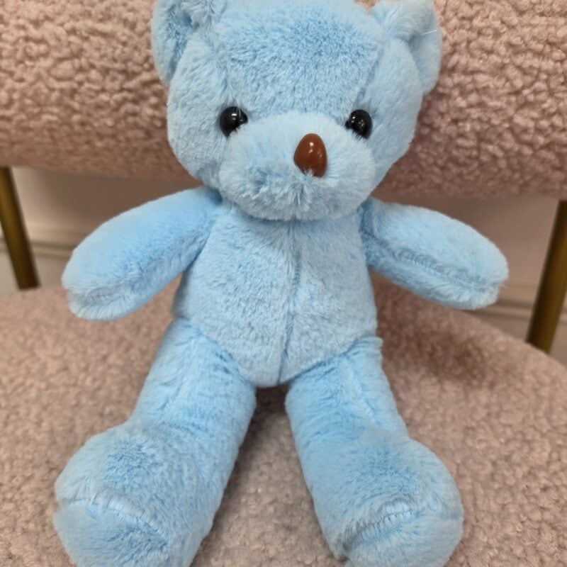 Osito de peluche azul bebé